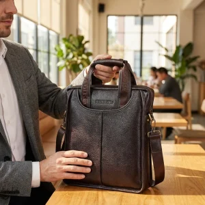 Compacte Leren Schoudertas - VintaCarry