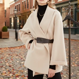 Dames Wolmantel - Leonie