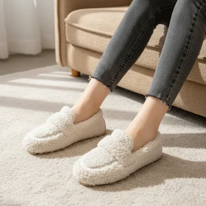 Dames Huisschoen Slippers met Fleece - FluffStep