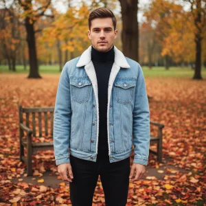 Denimjack met fleecevoering - Timur