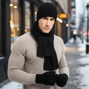 Drieledig Gebreid Winteraccessoire Set - WarmTrio