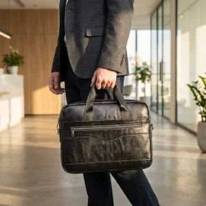 Echt Leren Zakelijke Aktetas - Navaroox