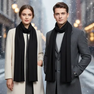 Fijne Kasjmier Lange Sjaal in Eenvoudig Ontwerp - CozyCove