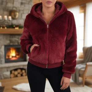 Fluffy Vest Met Capuchon - Christina