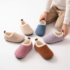 Gevoerde kindersloffen van pluche - TeddyToes