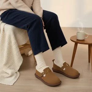 Gevoerde binnenzool van suede - PlushSlip