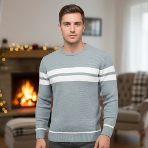 Gestreept heren gebreide trui - Pascal