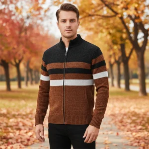 Gestreepte gebreide trui - Karl