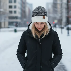 Gebreide wintermuts met omslagdoek - WarmVibe