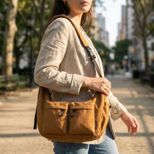 Grote Canvas Crossbody Tas - UrbanLoom