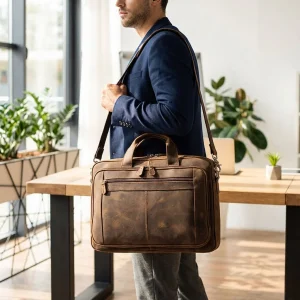 Grote Leren Laptoptas - Durabinder