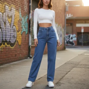 Hoog opgesneden jeans - Anna