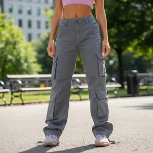 Hoogwaardige Taille Cargo Broek - Valentina