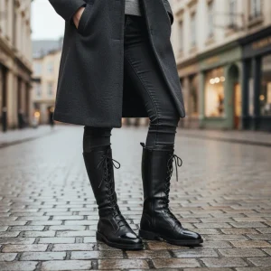 Hoge Laarzen Met Veters - Christine