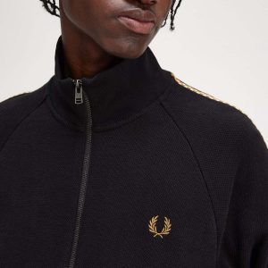 Chequerboard tape jacket - black