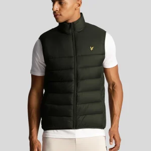 Wadded gilet - olive