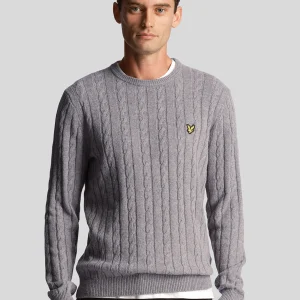 Cable jumper - mid grey marl