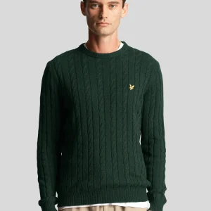 Cable jumper - dark green marl