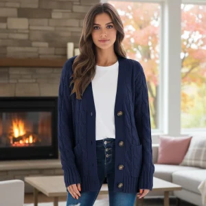 Klassiek gebreid vest - Clara