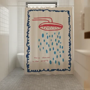 Koreaanse stof douchegordijn - AquaGuardCurtain