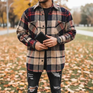 Langarm met Ruitpatroon - Fabian