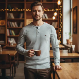 Langarm shirt voor heren - Theo