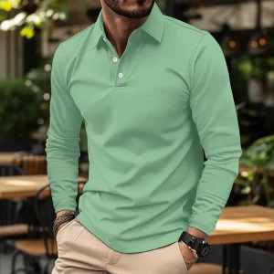 Langarm poloshirt - Vincent