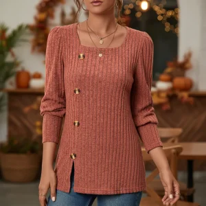 Langärmlig gebreid top - Helena