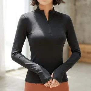 Langarmshirt met Halve Rits - Shelby