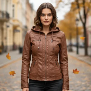 Leren Jack met Hood - Elke