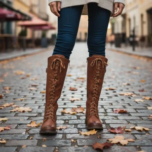 Leren laarzen met veters - Gabriele