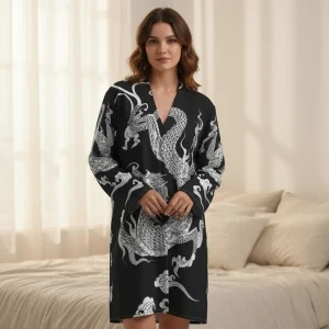 Lichtgewicht Badjas Met Print - DragonCoat