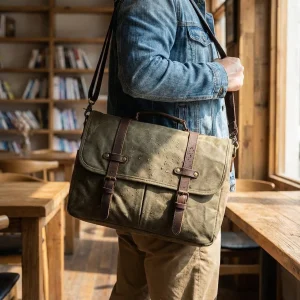 Leren Schouder Messenger Tas - MetroSatchel