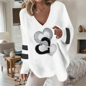 Losse V-hals Trui - Rita