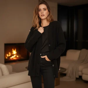 Losse kasjmier vest - Alina