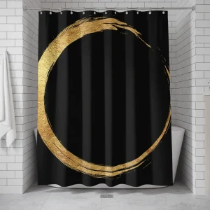 Luxueuze Golddruk Douchegordijn - AureoRing