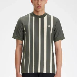 Gradient stripe t-shirt - field green
