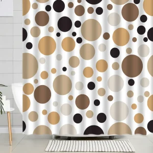 Modern Geometrisch Douchegordijn Set - RippleDot