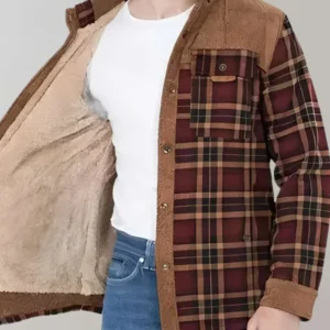 Gevoerde flanellen heren jas met fleece – FlanelStijl