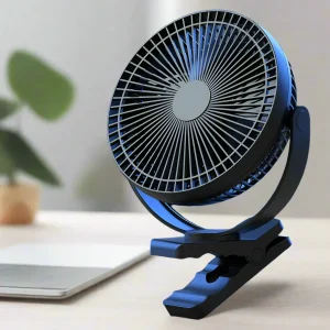 Draagbare USB Oplaadbare Ventilator met 10000mAh Batterij & Klem – Zephyr
