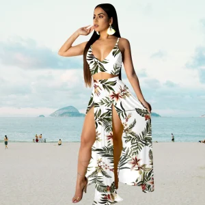 Zomerset met Haltertop en Lange Rok met Split – Naïma