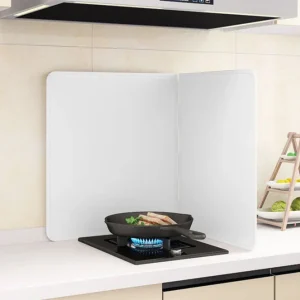 Vouwbare Roestvrijstalen Vet Spatbescherming 2-zijdige Oliebescherming – CookShield