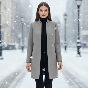 Opstaande kraag mantel - Valentina