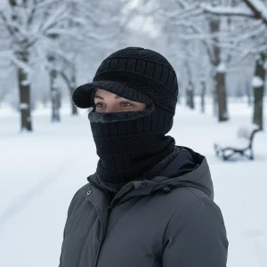Gebreide bivakmuts met ingebouwde klep - WarmVisor