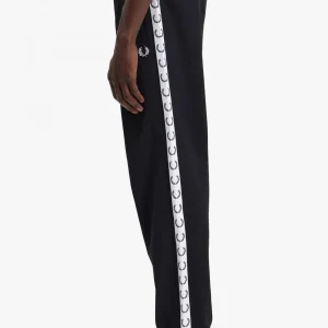 Taped track pant - black