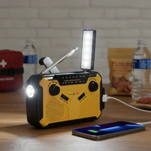 Draagbare Kurbelradio van Kunststof - EmergencyWave