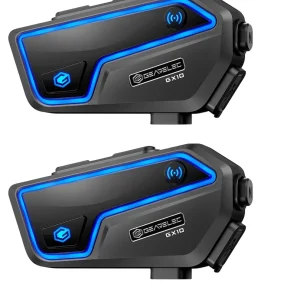 Bluetooth Motorfiets Intercom 10 Rijders & IP67 Waterdicht – RideSync