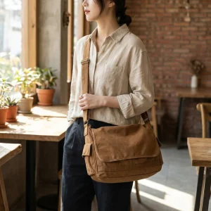 Vintage Canvas Schoudertas - UrbanSatchel