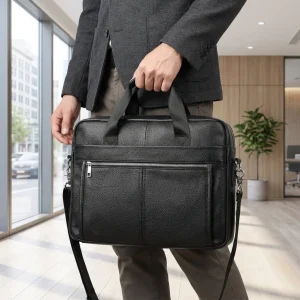 Vintage Stijl Rundleer Aktetas - BriefLux