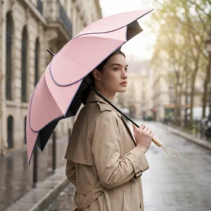 Vrouwelijke Bloemmotief Paraplu - Woodloom